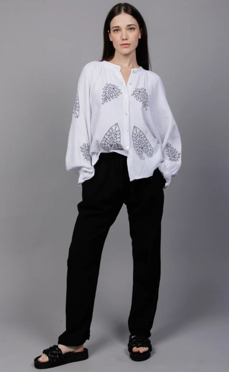 Elissia - Blouse - Blanc/noir - EL543612